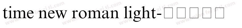 time new roman light字体转换